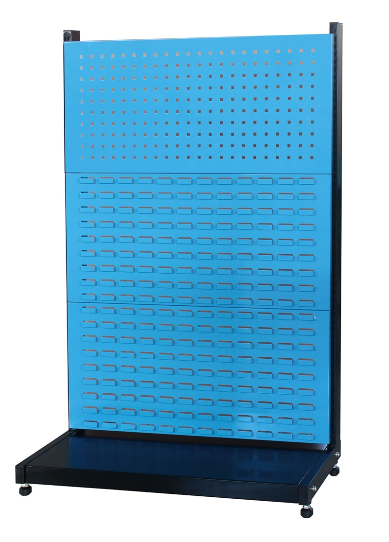 Medium Duty Garage Single Side Shelf with 3 Panels in Blue Colour Light Duty Rack