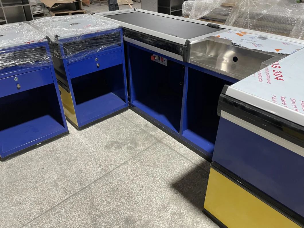 New Style Cashier Desk Supermarket Checkout Counter for Sale