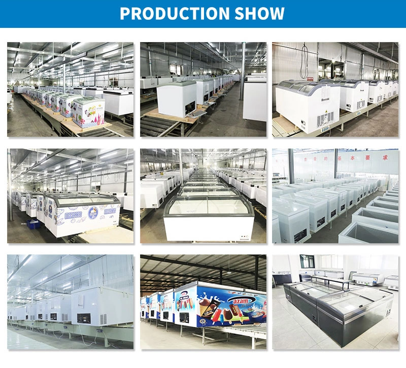 Combine Frozen Fish Island Freezer Butcher Equipment for Supermarket