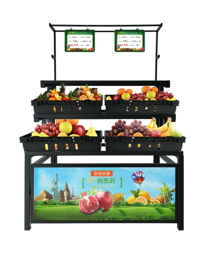 Retail Shop Vegetable and Fruit Display Shelf for Sale Fruit and Vegetable Display Stands Rack with Wheels