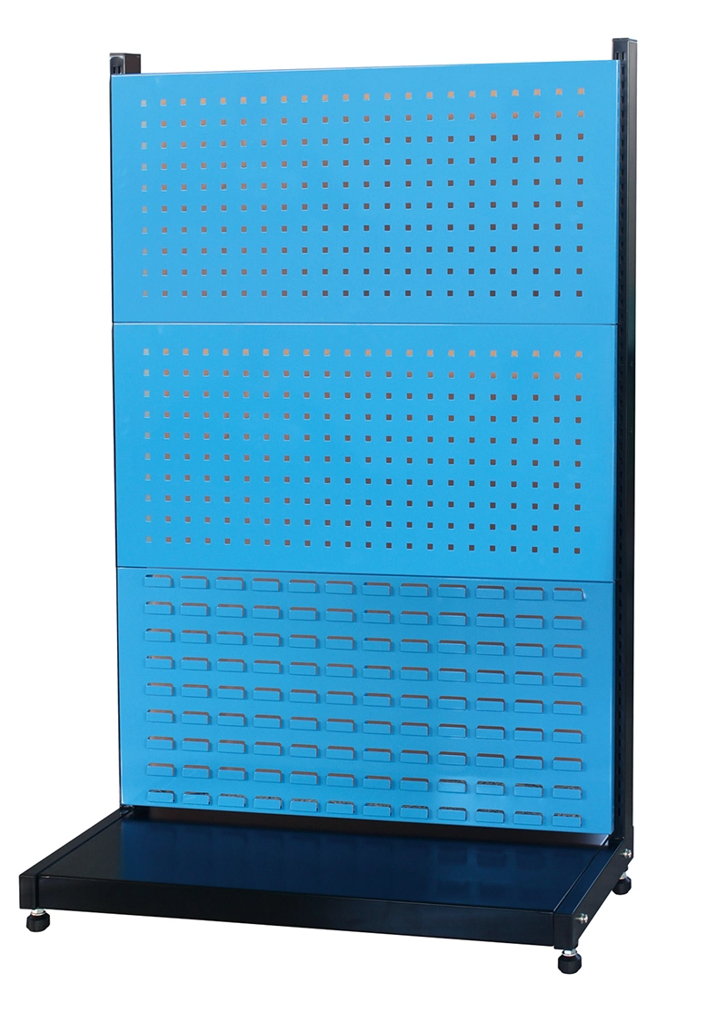 Medium Duty Garage Single Side Shelf with 3 Panel in Blue Colour Light Duty Rack