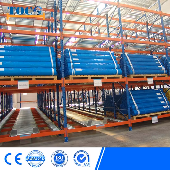 Apilamiento de alta resistencia al aire libre Galvanizado Almacén automático Almacenamiento Mezzanine Voladizo Estante en forma de lágrima Estante de transporte de plataforma de acero de metal