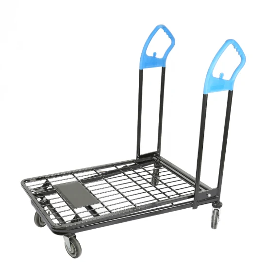 Carrito de carretilla de mano con plataforma de supermercado Walmart para transportar con dos manijas