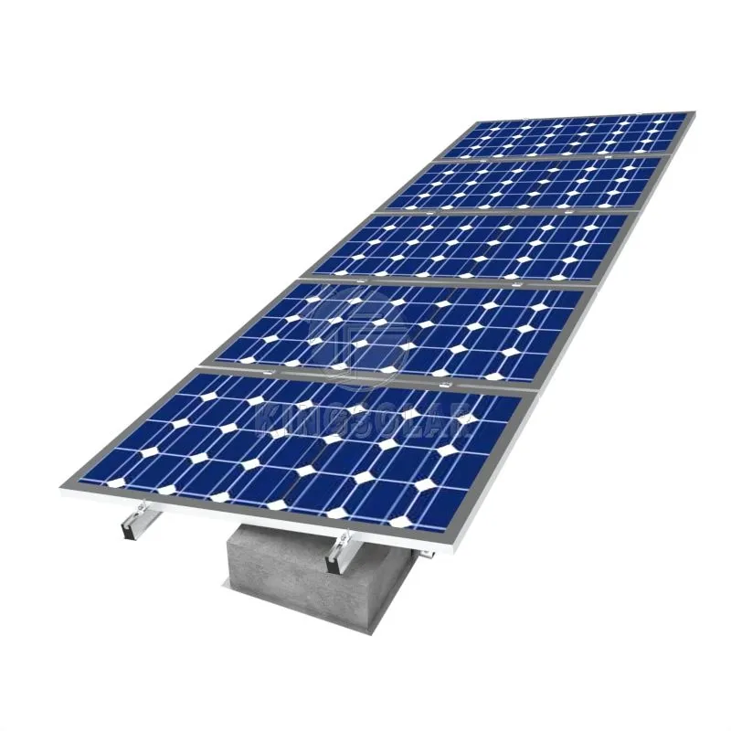 Bastidor de montaje de panel solar de acero con ángulo de inclinación doble en techo plano